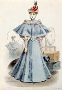 Mujer con vestido de viaje, de Le Coquet, 1895 de French School