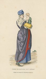 Mujer de Bayona, siglo XVI de French School