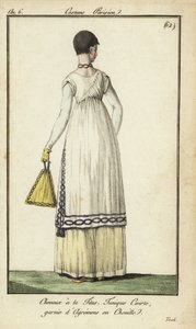 Mujer con corte de pelo Titus en los Jardines de Tivoli de French School