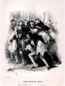 Mujeres manifestándose de French School