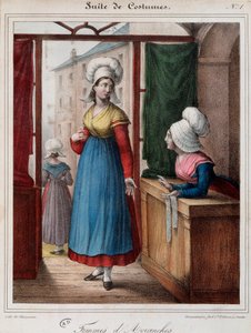 Mujeres de Avranches (Manche) - litografía