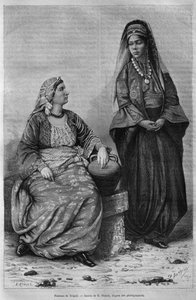 Mujeres de Trípoli, de La Syrie daujourdhui. Voyages dans la Phenicie, le Liban et la Judee. 1875-1880 de Louis Charles Emile Lortet, 1884 de French School