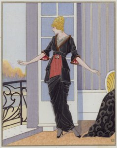 Moda femenina de los años 1910 del diseñador Bechoff-David. ( litografía)