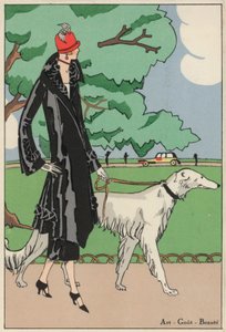Moda femenina de los años 20 del diseñador Martial y Armand (litografía en color)