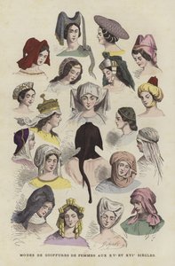 Tocados femeninos de los siglos XV y XVI de French School