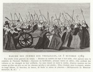 Marcha de las mujeres sobre Versalles, Revolución Francesa, 5 de octubre de 1789