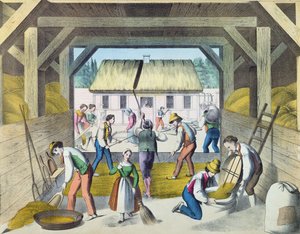Trabajo en el corral, probablemente en el este de Francia, segunda mitad del siglo XIX de French School