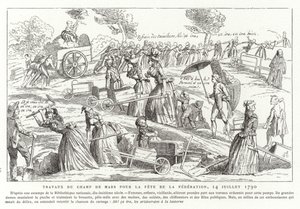 Trabajos en el Campo de Marte en preparación para la Fiesta de la Federación, París, Revolución Francesa, 14 de julio de 1790