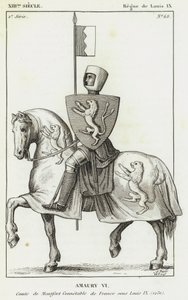XIII Siglo, Reinado de Luis IX, Amaury VI, Conde de Montfort Condestable de Francia bajo Luis IX de French School