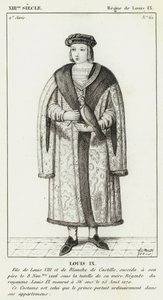 Siglo XIII, Reinado de Luis IX, Luis IX (grabado) de French School