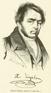Xavier Sigalon, fallecido el 18 de agosto de 1837 (grabado)