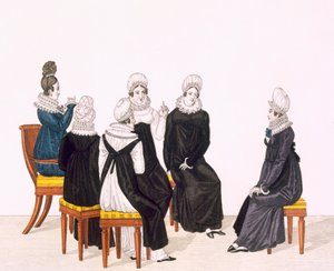 Mujeres jóvenes charlando, c. 1820