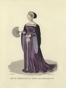 Joven dama de la época del rey Francisco I de Francia de French School