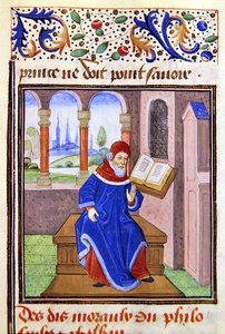 Zaqaquin, de Histoire des Philosophes, finales del siglo XV de French School
