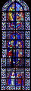peregrinos y el donante - Robert de Bérou de French School