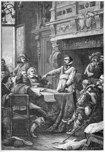 El juramento de Jean Guiton (1585-1654) prestado al Hotel de Ville el 2 de mayo de French School