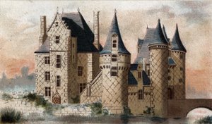 Vista del Chateau du Moulin (Loir et Cher). de French School