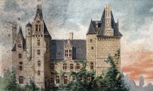 Vista del castillo de Montigny-le-Ganelon (Eure y Loir) de French School