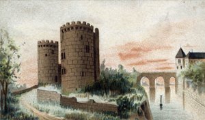 Vista del castillo de Cinq Mars (Indre et Loire) de French School
