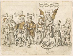 Un Diálogo sobre el Favor Humano (recto) [fol. 15 verso / 16 recto] de French early 16th Century