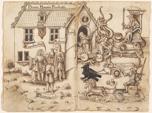 "No Te Des la Vuelta Cuando Llegues al Final" [fol. 26 verso / 27 recto] de French early 16th Century