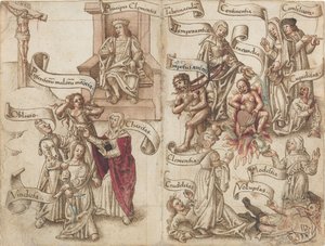 "Obliterar el rastro de la olla en las cenizas" (fol. 32 verso / 33 recto) de French early 16th Century