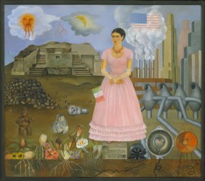 Autorretrato en la frontera entre México y Estados Unidos de Frida Kahlo