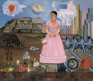 Autorretrato en la frontera entre México y Estados Unidos