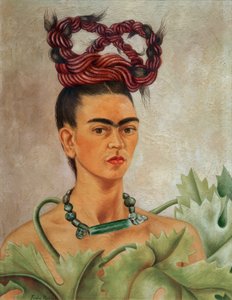 Autorretrato con Plat de Frida Kahlo