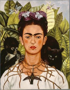 Autorretrato con collar de espinas y colibrí