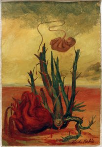 Sin título (corazón, cactus y feto) de Frida Kahlo