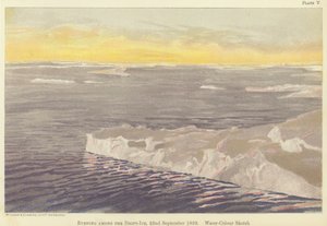 Tarde entre el hielo a la deriva, 22 de septiembre de 1893 de Fridtjof Nansen