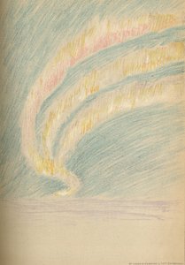 Corrientes de la aurora boreal, 28 de noviembre de 1893. Boceto en pastel, 1893 de Fridtjof Nansen