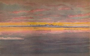Atardecer en la Costa Norte de Asia, al Norte de la Boca del Chatanga, 1893, 1897 de Fridtjof Nansen