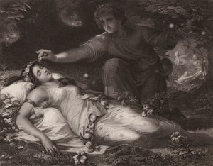 Shakespeare: El sueño de una noche de verano (grabado) de Friedrich Schwoerer