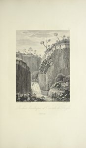 Rocas de basalto y la Cascada de Regla, ilustración de 