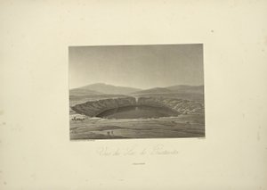 Vista del Lago de Guatavita, ilustración de 