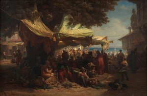 Mercado de Constantinopla de Friedrich Alois Schönn