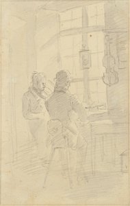 Dos hombres tocando el violín