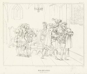 Hamlet, Acto III, Escena 2 de Friedrich August Moritz Retzsch