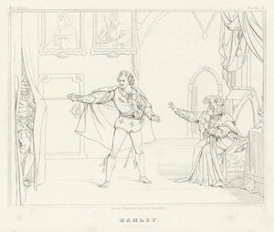Hamlet, Acto III, Escena 4 de Friedrich August Moritz Retzsch