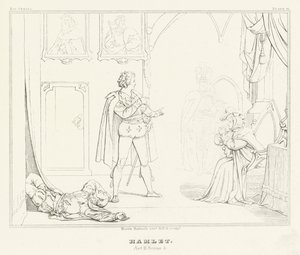 Hamlet, Acto III, Escena 4 de Friedrich August Moritz Retzsch