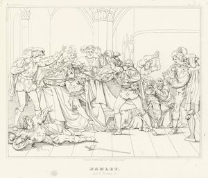 Hamlet, Acto V, Escena 2 (grabado) de Friedrich August Moritz Retzsch
