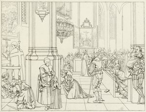 Ilustración para el Fausto de Goethe de Friedrich August Moritz Retzsch