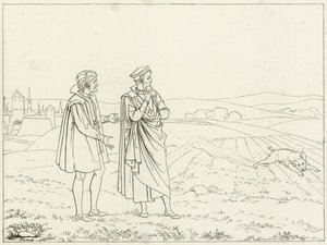 Ilustración para Fausto de Goethe de Friedrich August Moritz Retzsch