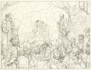 Ilustración para Fausto de Goethe de Friedrich August Moritz Retzsch