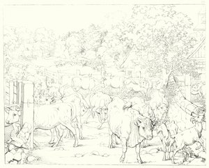 Ilustración para Lied von der Glocke de Schiller de Friedrich August Moritz Retzsch