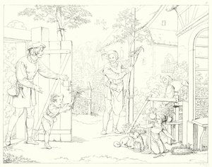 Ilustración para Lied von der Glocke de Schiller, o La canción de la campana de Friedrich August Moritz Retzsch