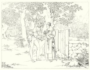 Ilustración para Lied von der Glocke de Schiller, o La canción de la campana de Friedrich August Moritz Retzsch