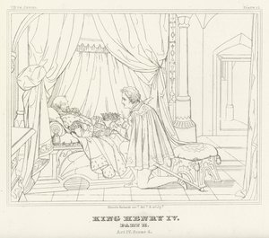 Rey Enrique IV, Parte II, Acto IV, Escena 4 (grabado) de Friedrich August Moritz Retzsch